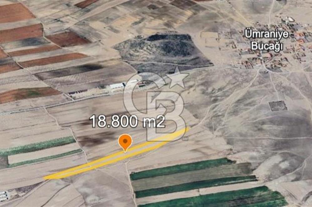 EMİRDAĞ ÜMRANİYEDE ANAYOLA 2. PARSEL 18 DÖNÜM ARAZİ