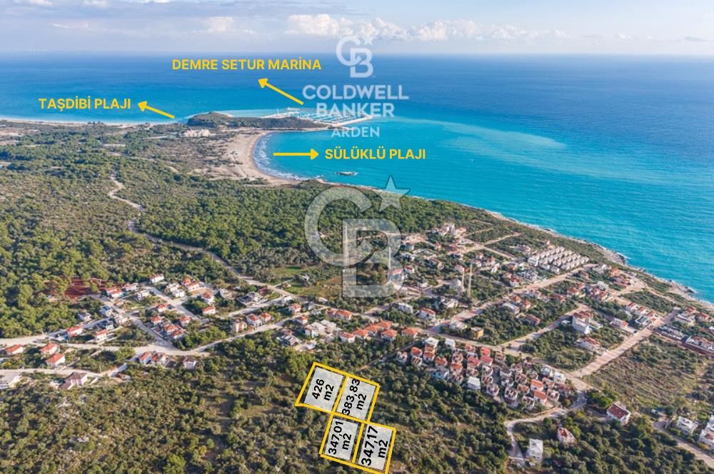 CB ARDENDEN DEMRE KUMDAĞI FULL DENİZ MANZARALI SATILIK ARSALAR