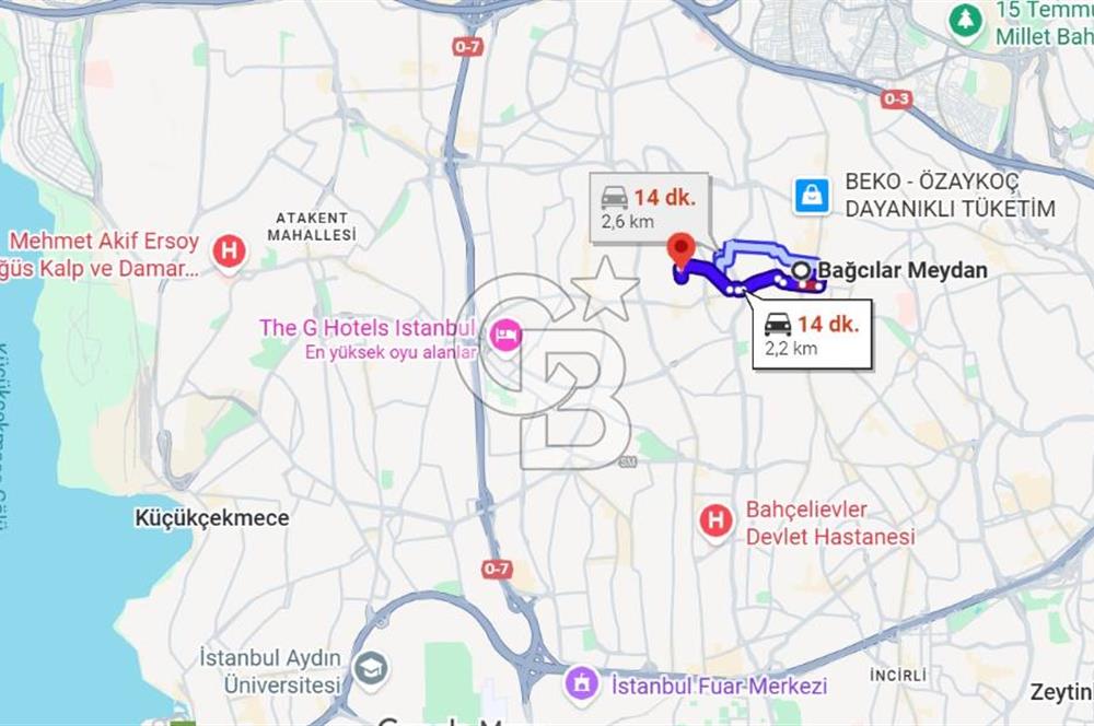 Bağcılar Kirazlı Mahallesi 4 Kat Konut İmarlı 263 m² Arsa