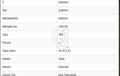 ÇATALCA NAKKAŞ, HAVAALANINA YAKIN 375M2 SATILIK ARAZİ