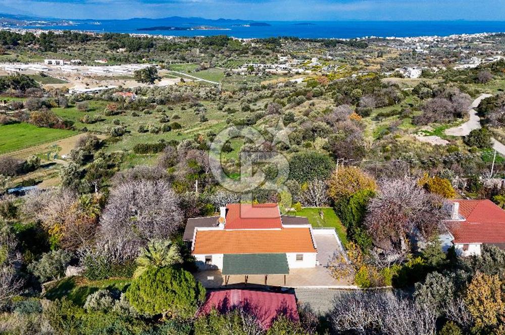 Urla Kekliktepe'de Satılık Panoramik Deniz Manzaralı 5+2 Villa