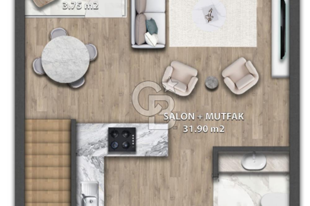 İKON ÇAKIRLARDA BAHÇE KULLANIMLI LOFT 2+1 SATILIK DAİRE