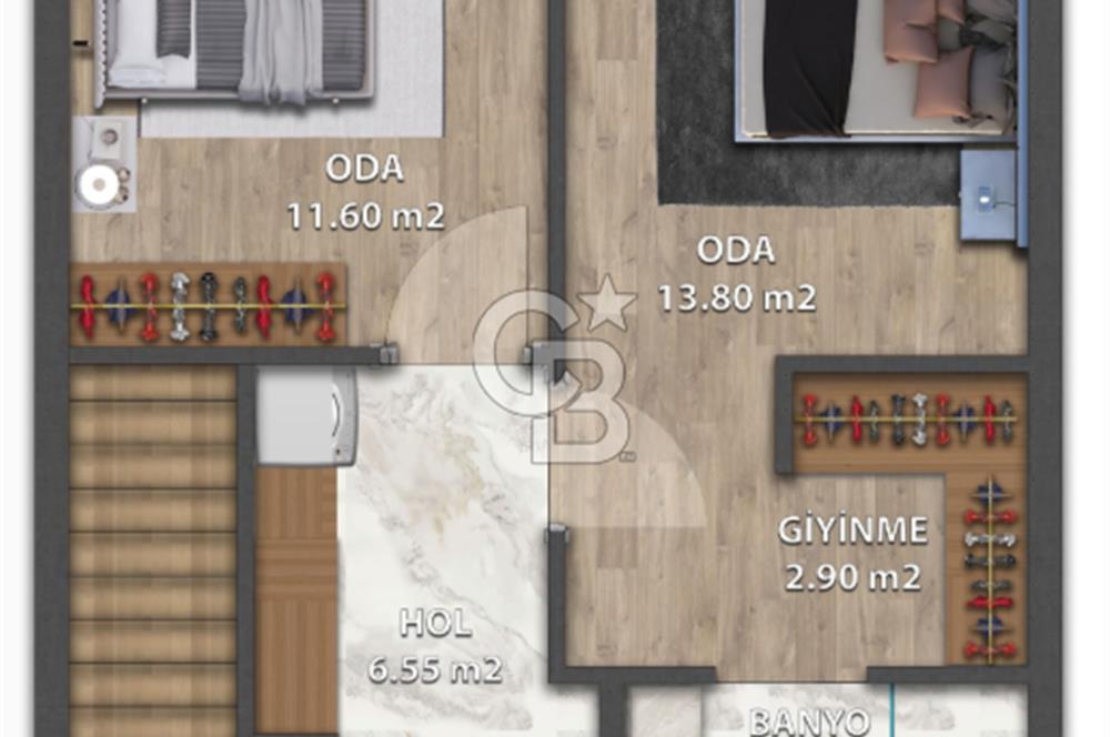 İKON ÇAKIRLARDA BAHÇE KULLANIMLI LOFT 2+1 SATILIK DAİRE