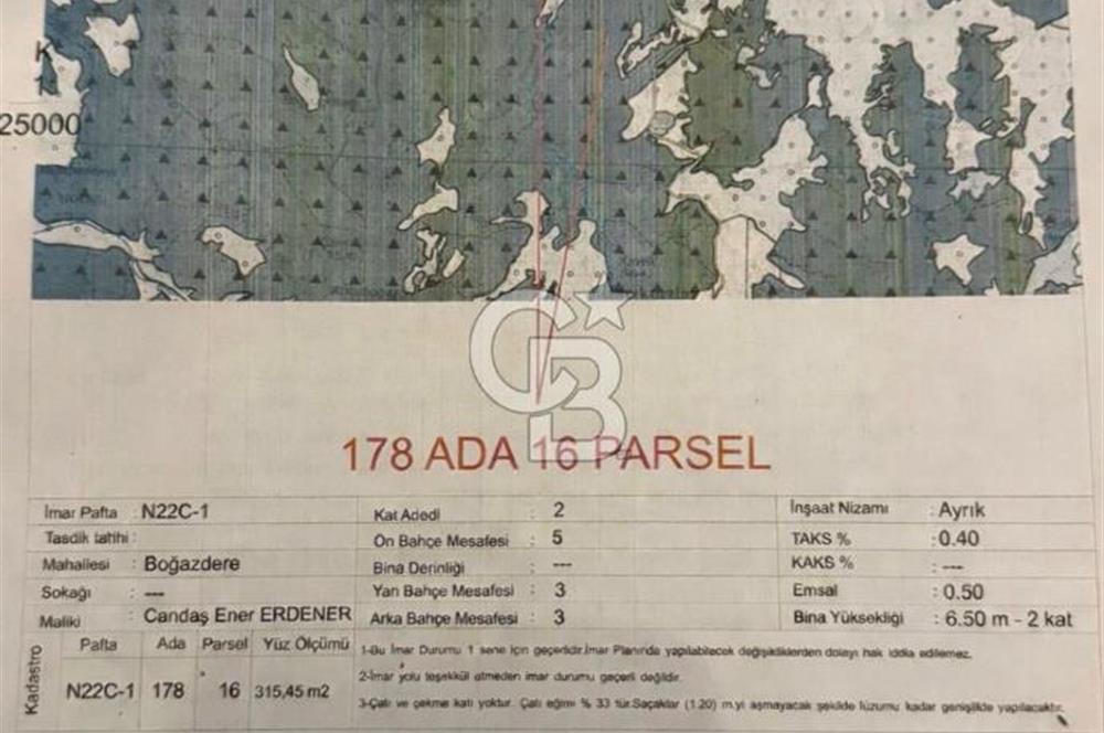 Acıpayam kanyonu ve fethiyeye yakın imarlı arsa