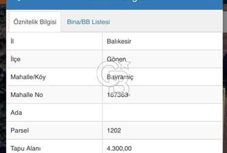 Balıkesir Gönen bayramiçte 4.300m2 Tarla Satılık - 1 - 325904