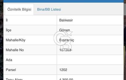 Balıkesir Gönen bayramiçte 4.300m2 Tarla Satılık