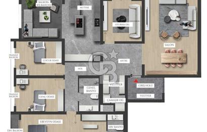 NATURA ÇAKIRLAR'DA PEYZAJ CEPHE 4,5+1 SATILIK DAİRE