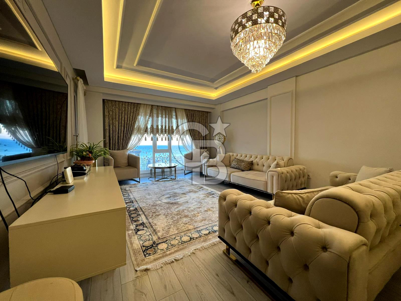 Fırsat !! Bütün Odalardan Deniz Manzaralı-Lüks & Geniş 160m² 3+1