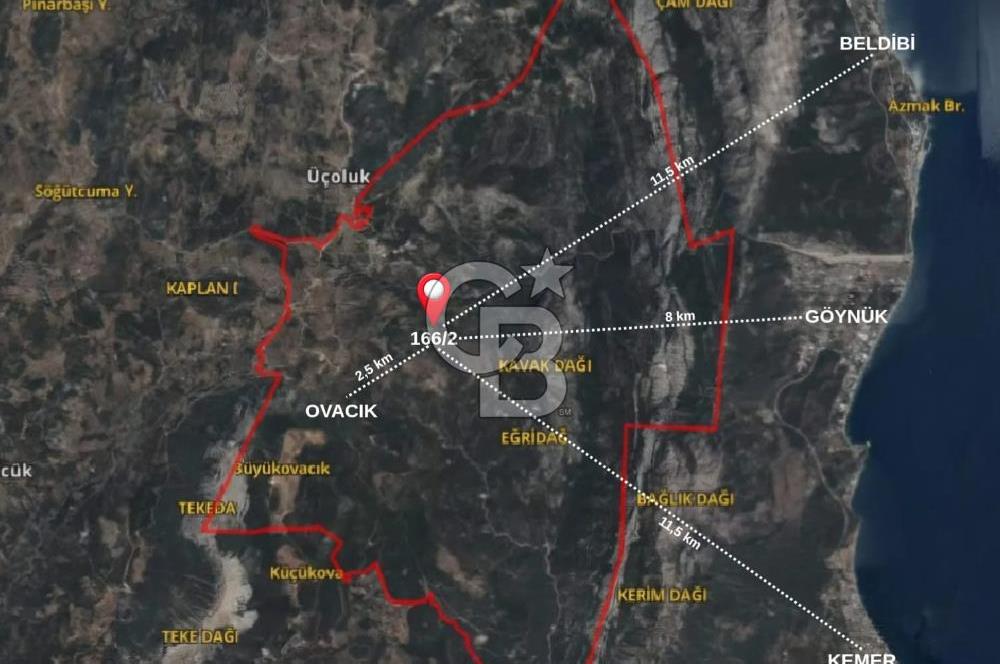 Antalya Kemer Ovacık Köyünde Yatırımlık Satılık Arsa