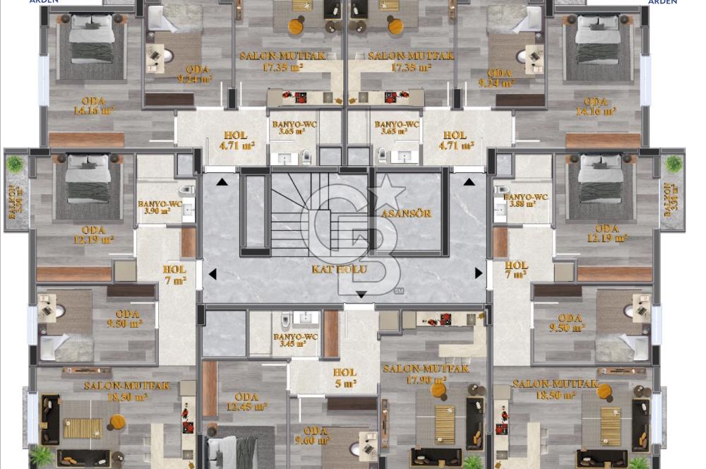 CB ARDEN ANTALYA DEMRE BOZDAĞ DENİZ MANZARALI SATILIK DAİRELER