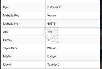 SAFRANBOLU KONARI KÖYÜNDE SATILIK BAHÇE  - 1 - 326536