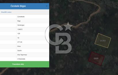 ÇANAKKALE BİGA GERLENGEÇ’TE SATILIK ARSA