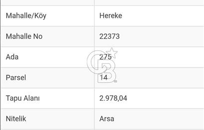 Kocaeli Körfez Hereke konut imarlı 720 m2 hisse satılık arsa
