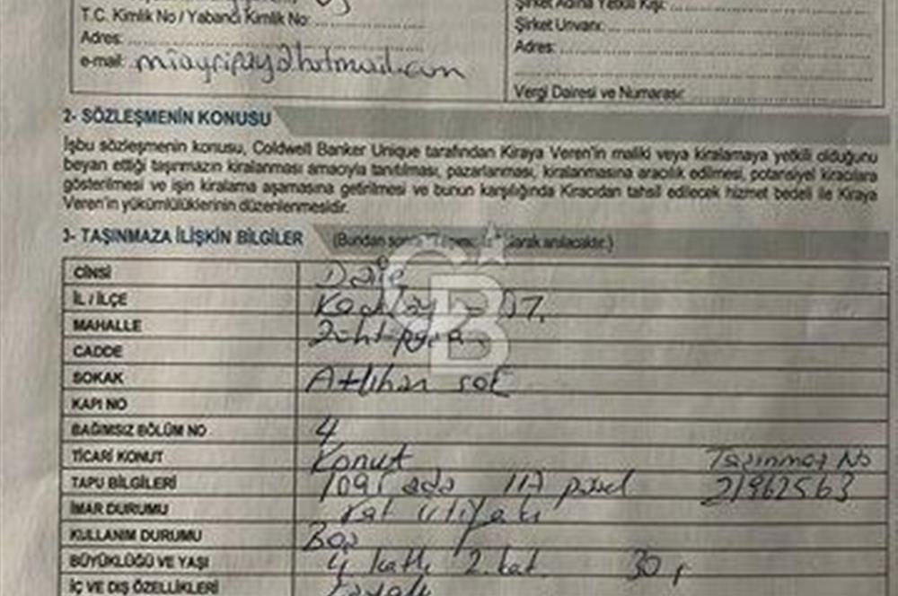 Fenerbahçe sahil tarafında eşyalı 4+1 balkonlu daire