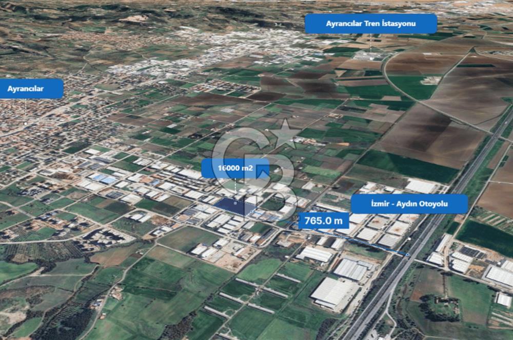 İzmir Ayrancılar OSBde 16.000 m² Sanayi İmarlı Satılık Arsa