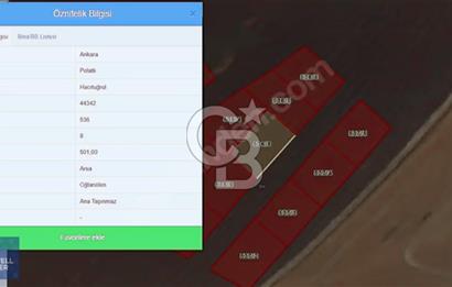 POLATLI HACITUĞRULDA TEK TAPU İMARLI YATIRIMLIK 500M2 ARSA