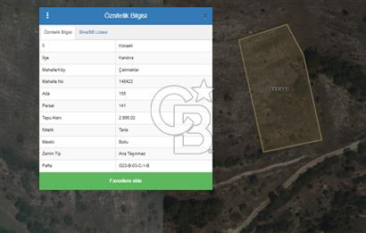 KOCAELİ KANDIRA'DA 2866 M2 SATILIK TARLA!