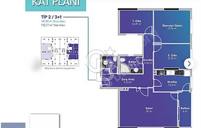 SEDEFTEPE VADİ EVLERİ'NDE SATILIK 3+1 DAİRE