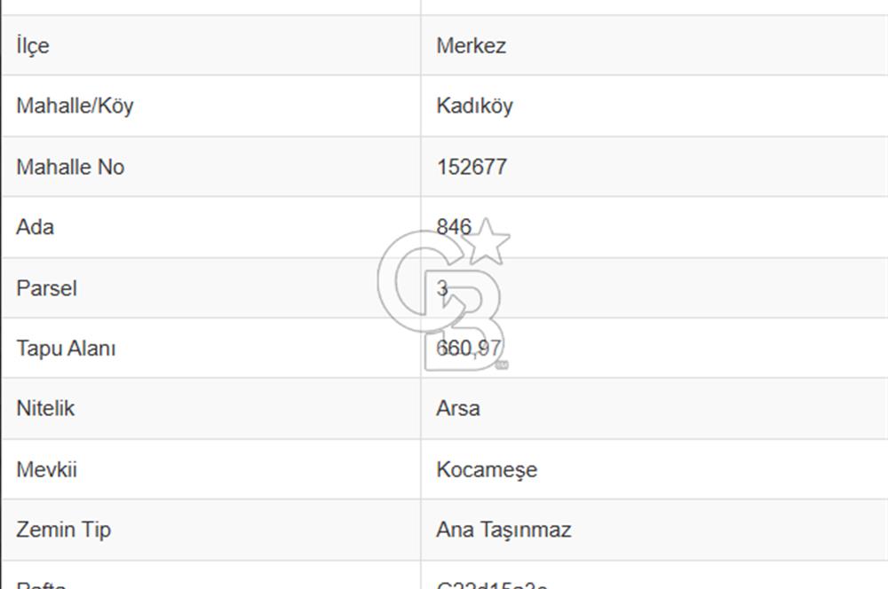 yalova kadıköy arsa