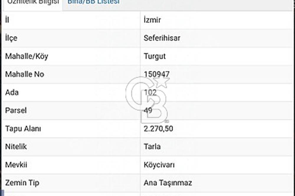 SEFERİHİSAR TURGUT DA YOLA CEPHELİ KÖYİÇİ İMARLI SATILIK ARAZİ