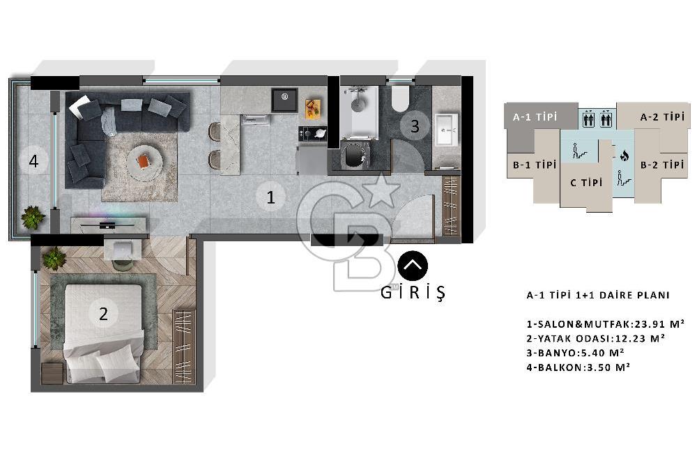 CB NEST'TEN SÜLEYMAN DEMİRELDE ULTRA LÜKS 1+1 YATIRIM FIRSATI