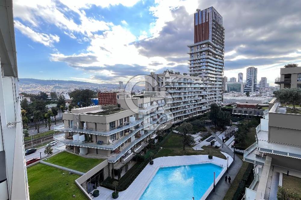 Folkart İncity'de Havuz Cephe Balkonlu Eşyalı Kiralık 1+1 Daire