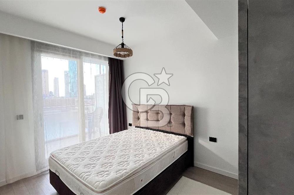 Folkart İncity'de Havuz Cephe Balkonlu Eşyalı Kiralık 1+1 Daire