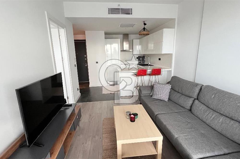 Folkart İncity'de Havuz Cephe Balkonlu Eşyalı Kiralık 1+1 Daire