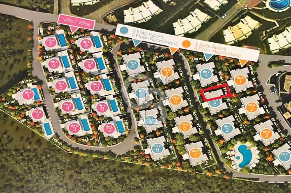 Helis Göl Evleri 2,5+1 Bahçeli Daire