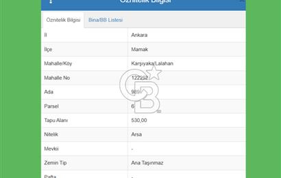 SATILIK İMARLI ARSA | ANKARA MAMAK LALAHAN
