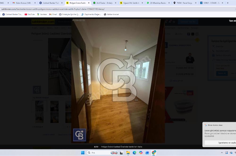 Poligon İnönü Caddesi Üzerinde Satılık 3+1 Daire