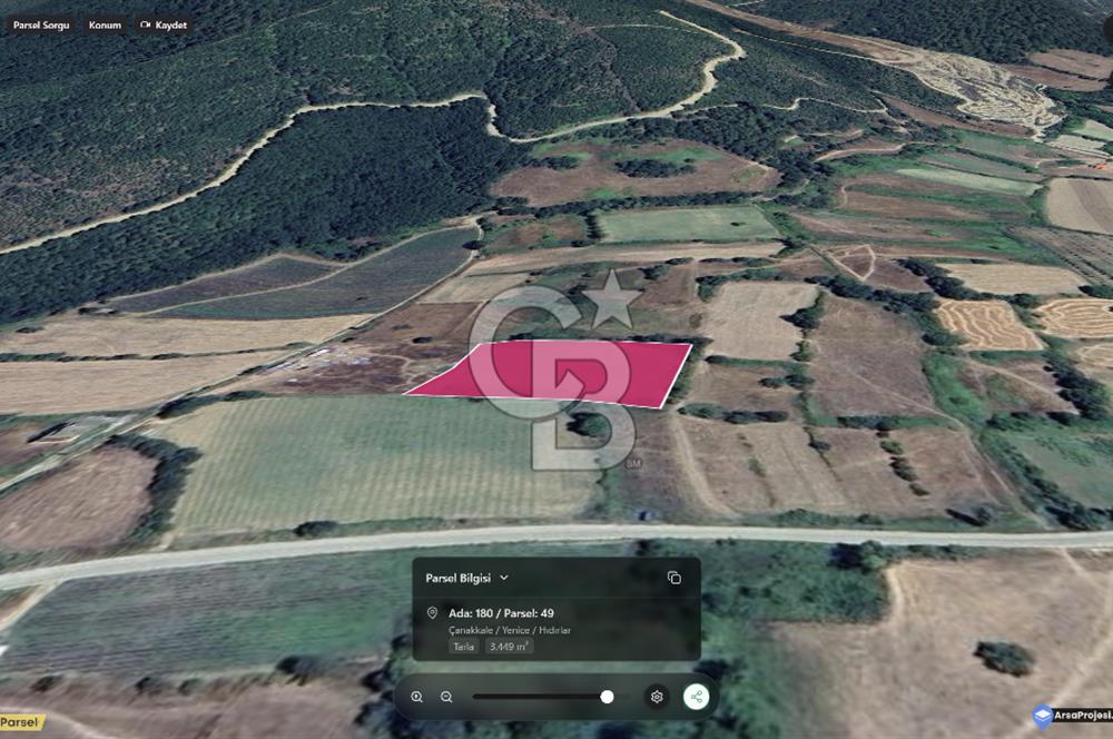 Kazdağları’nın Eteklerinde, Termal Turizm Bölgesinde Bungalovlu 3448 m² SATILIK Tarla!