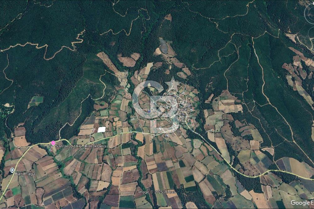 Kazdağları’nın Eteklerinde, Termal Turizm Bölgesinde Bungalovlu 3448 m² SATILIK Tarla!