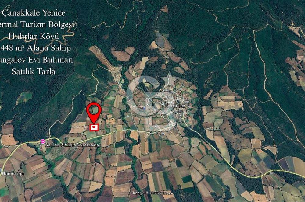 Kazdağları’nın Eteklerinde, Termal Turizm Bölgesinde Bungalovlu 3448 m² SATILIK Tarla!