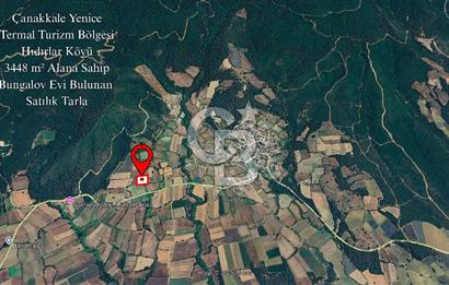 Kazdağları’nın Eteklerinde, Termal Turizm Bölgesinde Bungalovlu 3448 m² SATILIK Tarla!