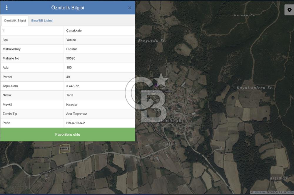 Kazdağları’nın Eteklerinde, Termal Turizm Bölgesinde Bungalovlu 3448 m² SATILIK Tarla!