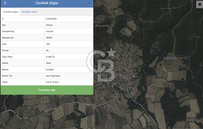 Kazdağları’nın Eteklerinde, Termal Turizm Bölgesinde Bungalovlu 3448 m² SATILIK Tarla!