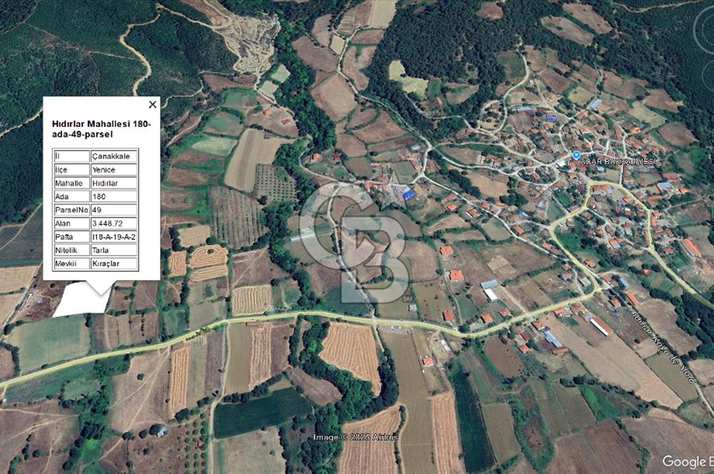 Kazdağları’nın Eteklerinde, Termal Turizm Bölgesinde Bungalovlu 3448 m² SATILIK Tarla!