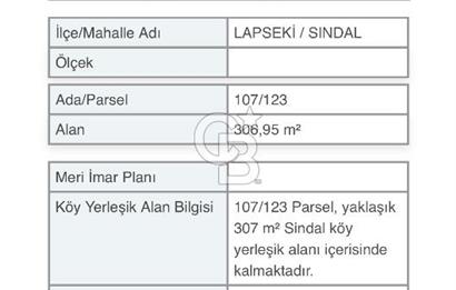 ÇANAKKALE LAPSEKİ SINDAL DA SATILIK İMARLI ARSA