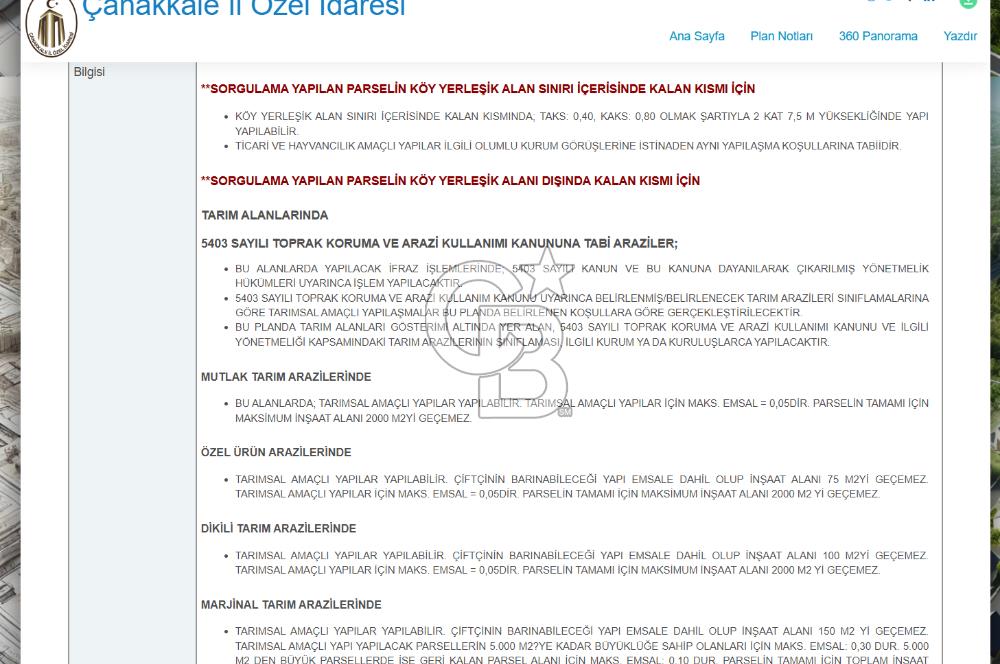 MUSELAND-ÇANAKKALE BAYRAMİÇ TONGURLU DA SATILIK İMARLI ARSA