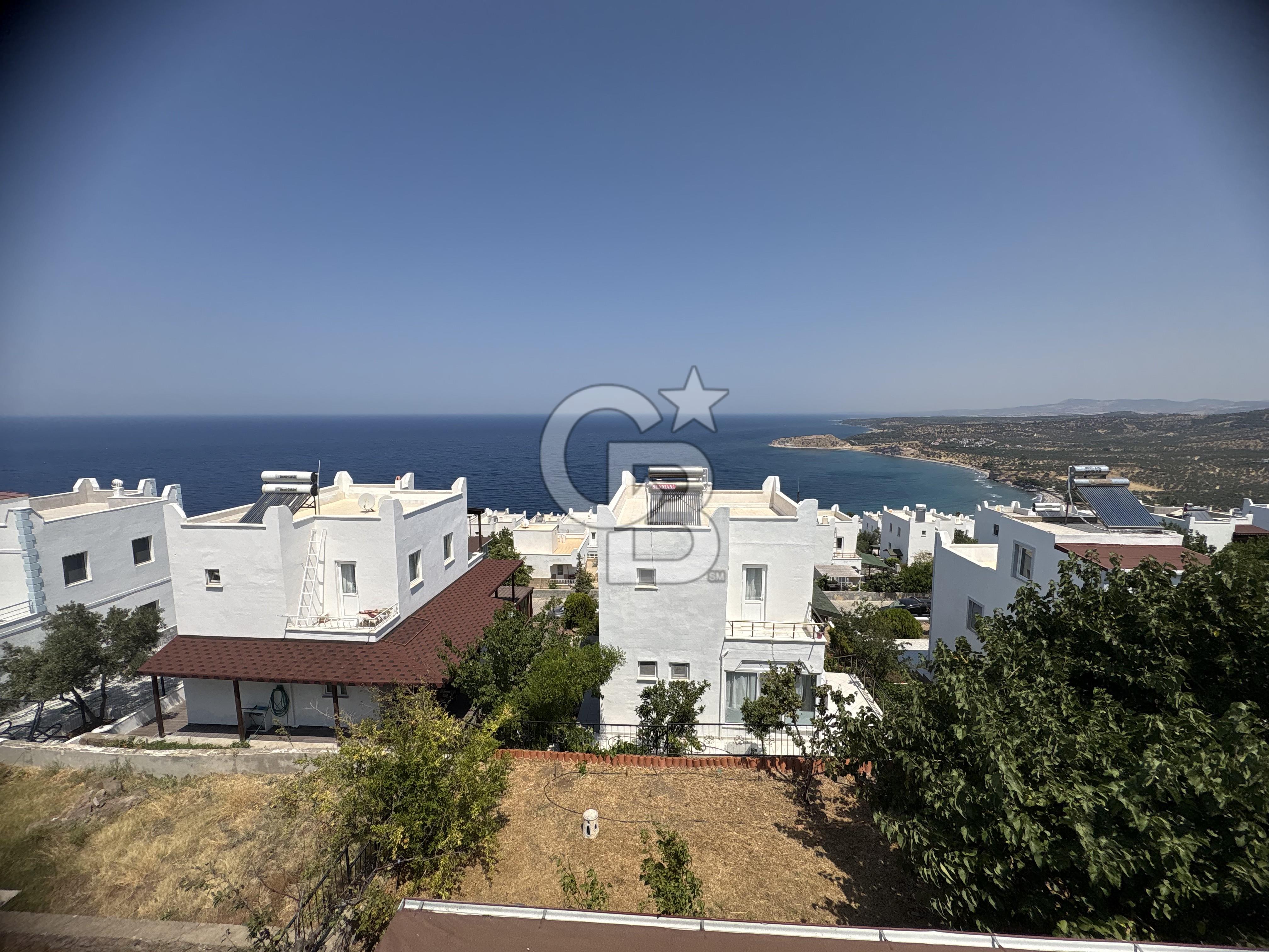 ÇANAKKALE AYVACIK DA FULL DENİZ MANZARALI SİTE İÇİ 3+2 YAZLIK