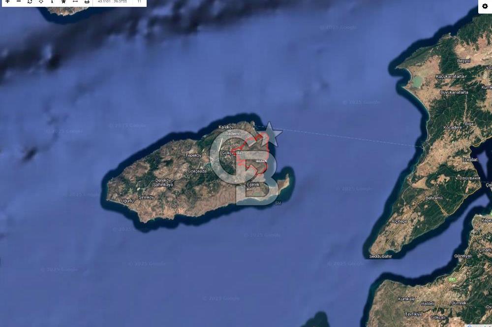 Gökçeada Yeni mahalle Güzelce Koyunda Satılık 7335 M2 Tarla