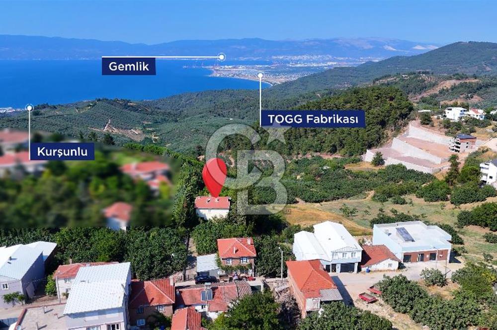 GÜNDOĞDU KÖYÜ DENİZ MANZARALI VİLLA İMARLI 2168 m2ARSA