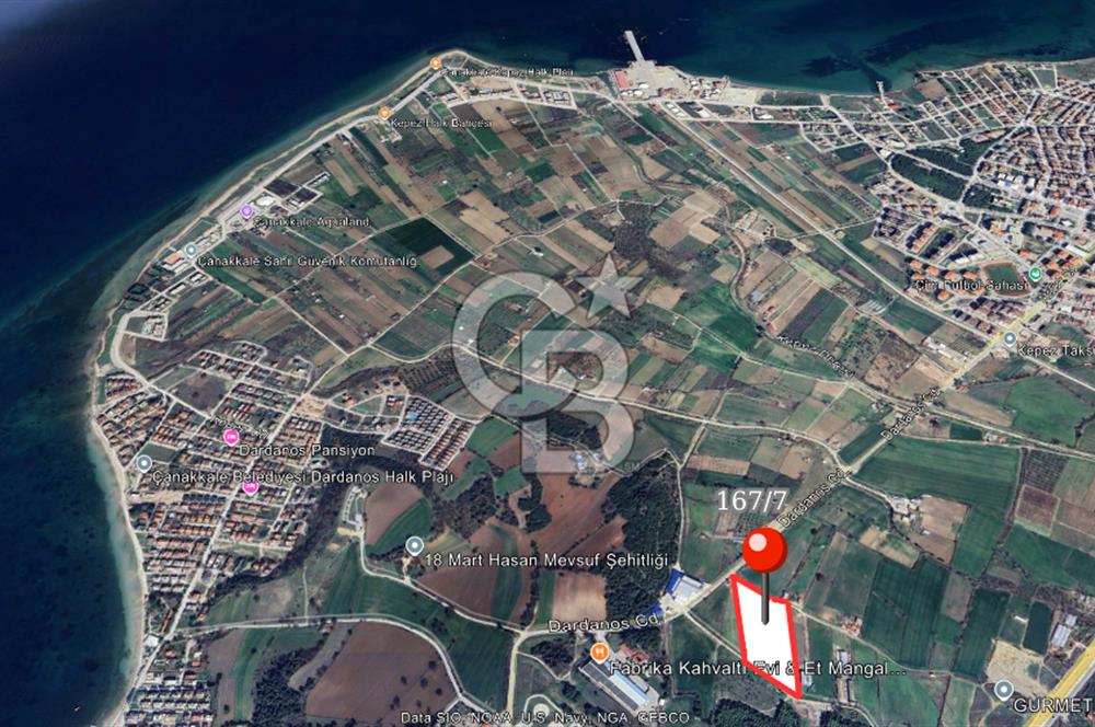 ÇANAKKALE MERKEZ DARDANOS’TA 16.910 m² SATILIK TARLA