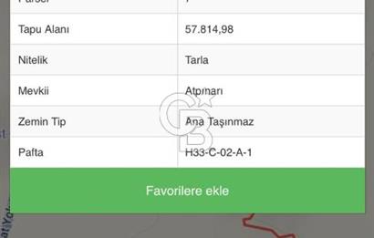 ÇORUM ALACA KARGIN ATPINARI MEVKİİNDE 11.562 M2 SATILIK TARLA