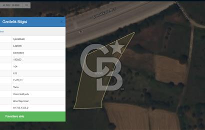 ÇANAKKALE LAPSEKİ ŞEVKETİYE’DE 1/3 HİSSELİ  SATILIK TARLA