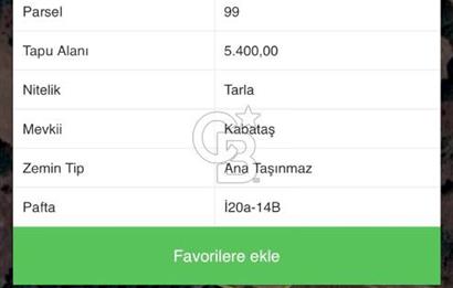 SUSURLUK KOCAPINAR’DA 5.400 M2 SATILIK TARLA