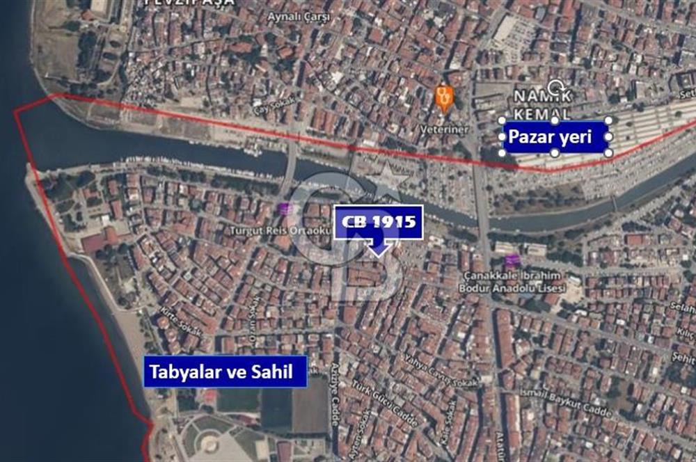 ÇANAKKALE MERKEZDE BARBAROS MAH. KİRALIK İŞYERİ DEPOLU 160M2