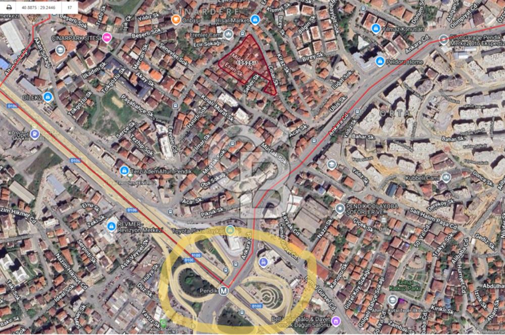 PENDİK ÇINARDERE DE YATIRIMLIK K2 KONUT İMARLI ARSA PAYI