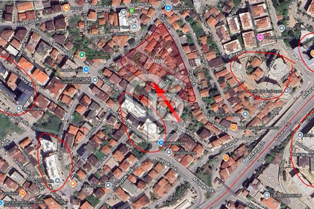 PENDİK ÇINARDERE DE YATIRIMLIK K2 KONUT İMARLI ARSA PAYI